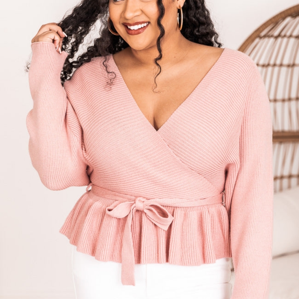 NWOT Pink Lily Blush Sweater - Picture 2 of 7